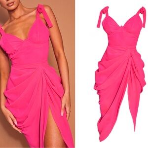 Pink Draped Dress